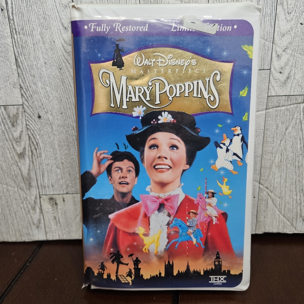 Mary Poppins VHS Walt Disney's Masterpiece Fully Restored Limited Edition